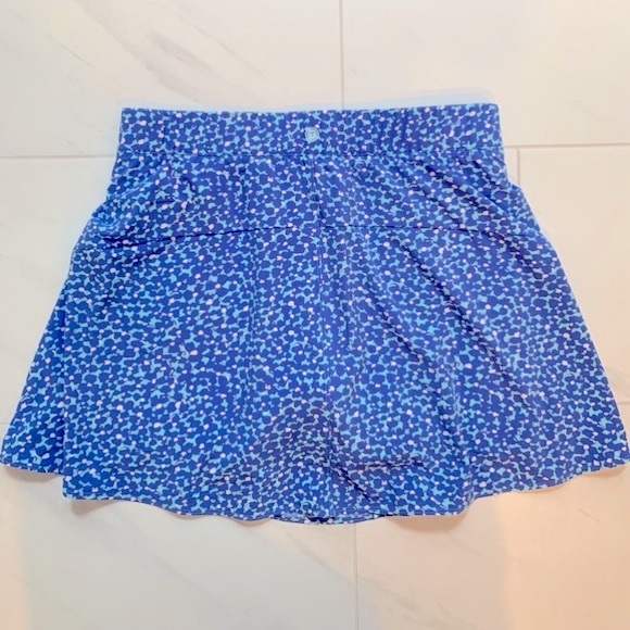 T by Talbots Blue and Green Print Golf/Tennis Athletic Skort - Picture 6 of 8